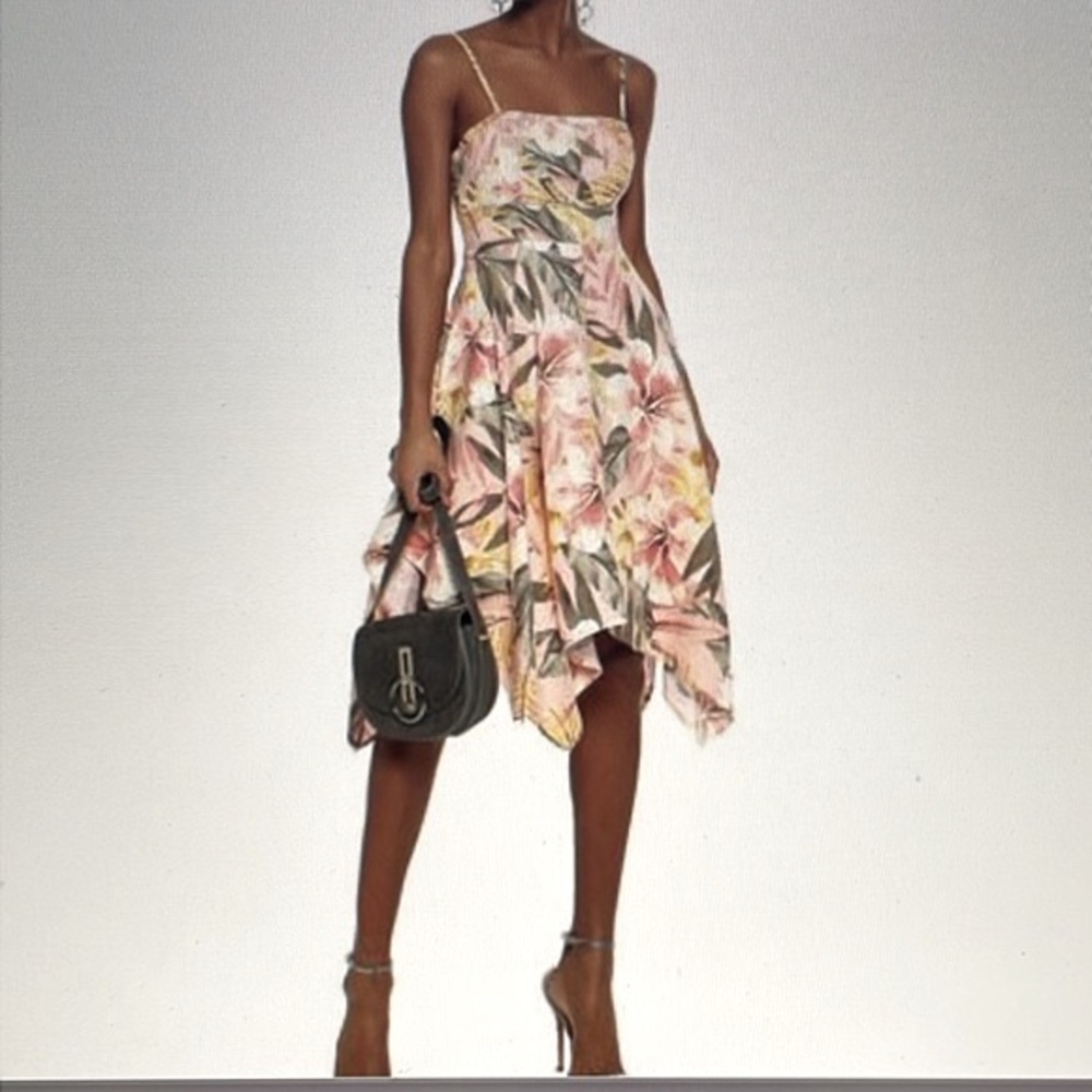 Sale! Joie Peach Flower Print Linen Dress